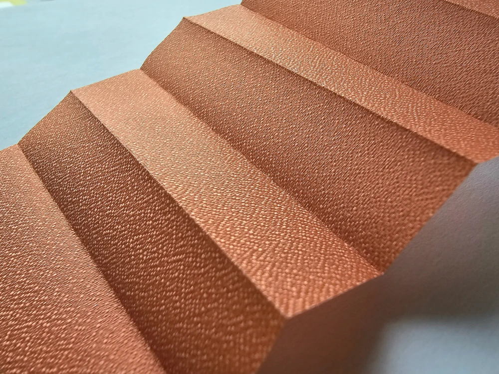 Pleated blind – Semi-blackout, single layer – TERRACOTTA (semi-blackout, single-layer, solar protective coating) – 2