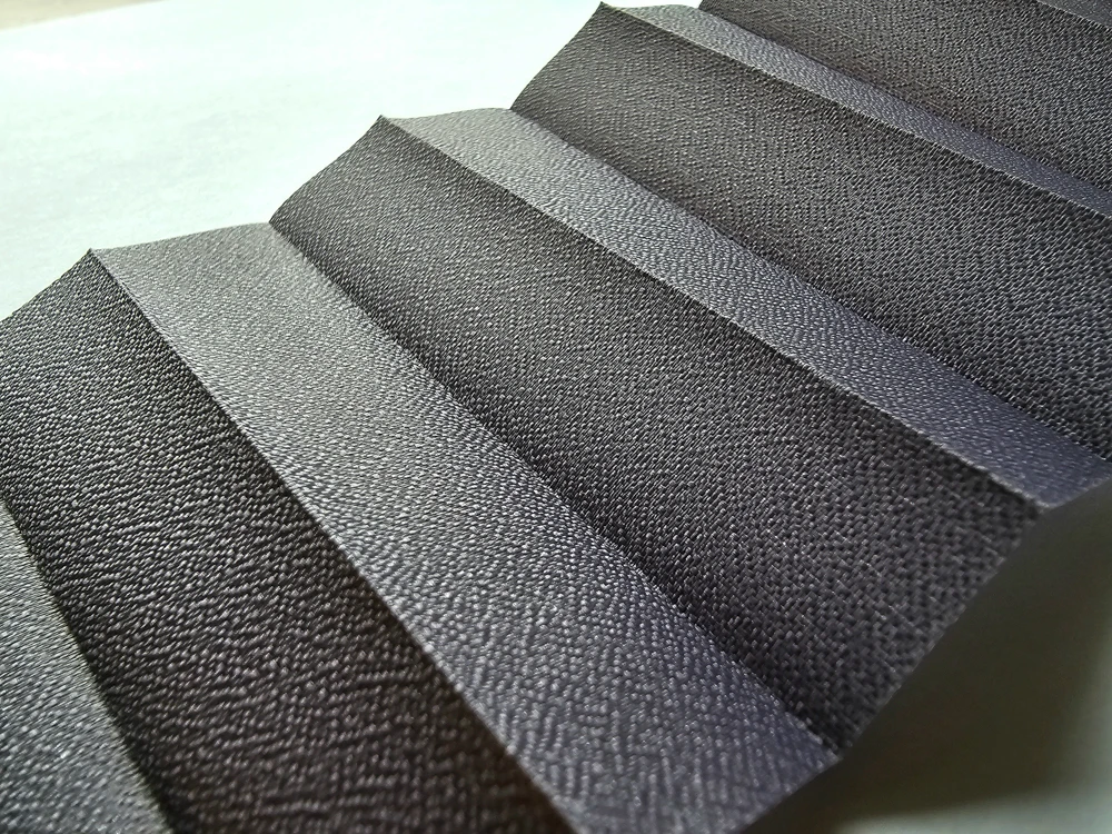 Pleated blind – Semi-blackout, single layer – ASPHALT (semi-blackout, single-layer, solar protective coating) – 2